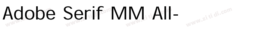 Adobe Serif MM All字体转换